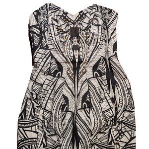 Lipsy London black and white mini dress